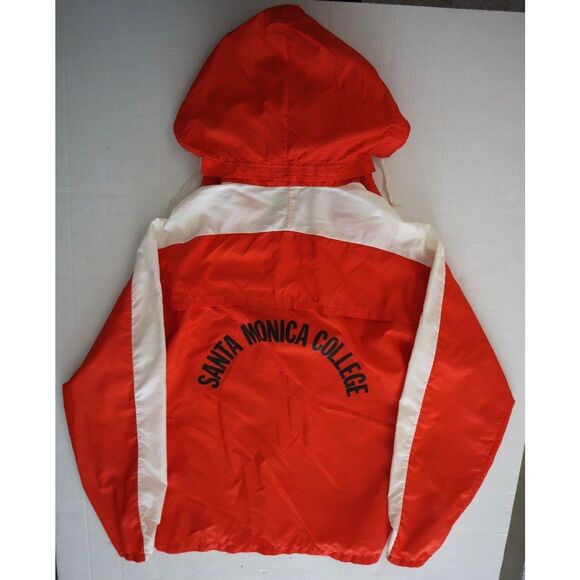 Nike Men's Sz M Red/White Santa Monica College Windbreaker Jacket *Vintage 70s* - Picture 10 of 10